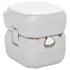 Szürke-fehér HDPE hordozható kemping WC 22+12 L