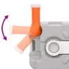 Szürke-fehér HDPE hordozható kemping WC 22+12 L