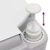 Szürke-fehér HDPE hordozható kemping WC 22+12 L