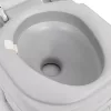 Szürke-fehér HDPE hordozható kemping WC 22+12 L