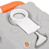 Szürke-fehér HDPE hordozható kemping WC 22+12 L
