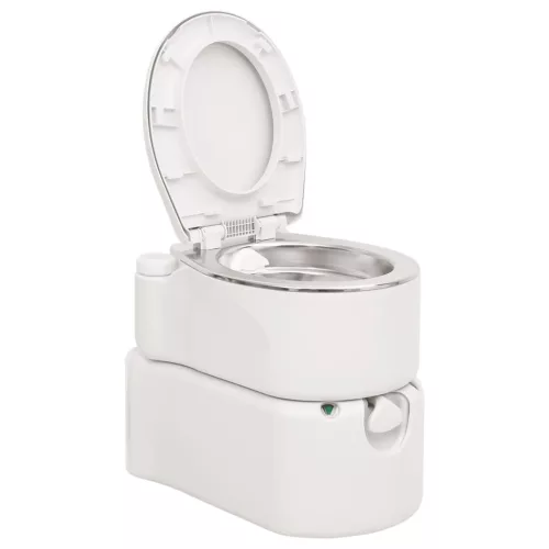 Fehér beépített HDPE és acél kemping WC 24+17 L