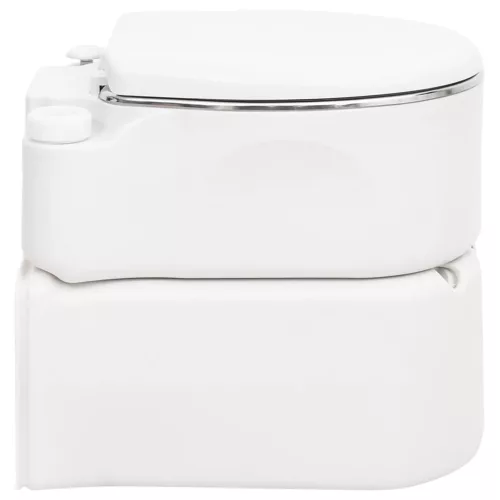 Fehér beépített HDPE és acél kemping WC 24+17 L