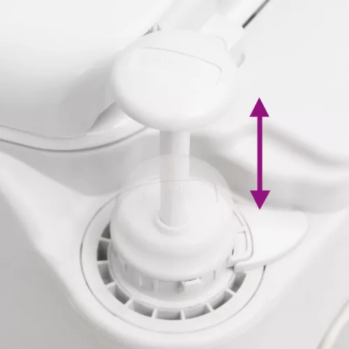 Fehér beépített HDPE és acél kemping WC 24+17 L