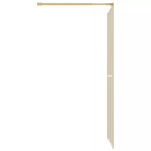 Aranyszínű zuhanyfal átlátszó ESG üveggel 100 x 195 cm