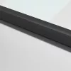 Fekete edzett üveg és alumínium vékony beltéri ajtó 76x201,5 cm