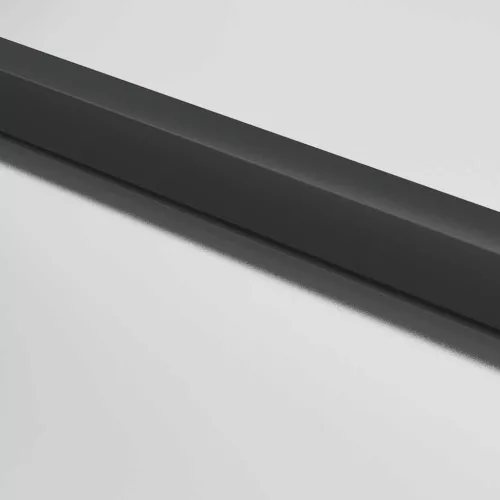 Fekete edzett üveg és alumínium vékony beltéri ajtó 76x201,5 cm