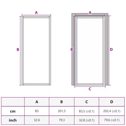 Fekete edzett üveg és alumínium vékony beltéri ajtó 83x201,5 cm