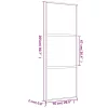 Aranyszínű átlátszó ESG üveg és alumínium tolóajtó 76 x 205 cm