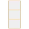 Aranyszínű átlátszó ESG üveg és alumínium tolóajtó 90 x 205 cm