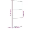 Aranyszínű átlátszó ESG üveg és alumínium tolóajtó 90 x 205 cm