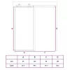 Aranyszínű átlátszó ESG üveg és alumínium tolóajtó 90 x 205 cm