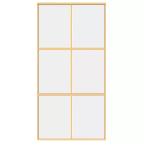 Aranyszínű átlátszó ESG üveg és alumínium tolóajtó 102,5x205 cm