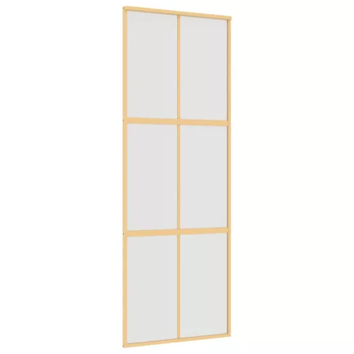 Aranyszínű ESG tejüveg és alumínium tolóajtó 76 x 205 cm