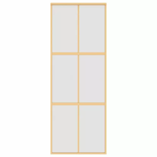 Aranyszínű ESG tejüveg és alumínium tolóajtó 76 x 205 cm