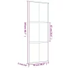 Aranyszínű ESG tejüveg és alumínium tolóajtó 76 x 205 cm