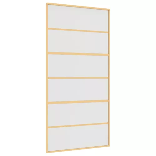 Aranyszínű ESG tejüveg és alumínium tolóajtó 102,5 x 205 cm