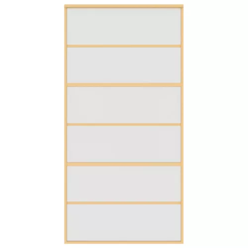 Aranyszínű ESG tejüveg és alumínium tolóajtó 102,5 x 205 cm