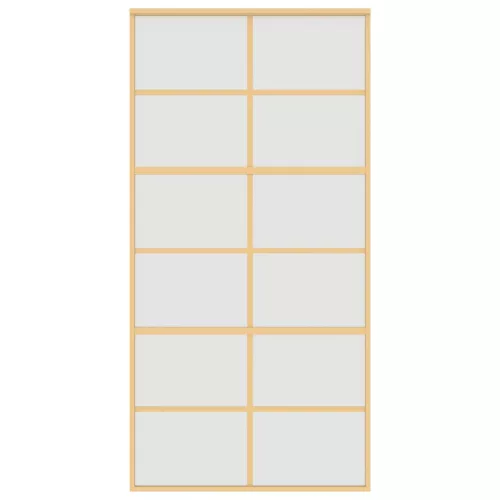 Aranyszínű ESG tejüveg és alumínium tolóajtó 102,5 x 205 cm