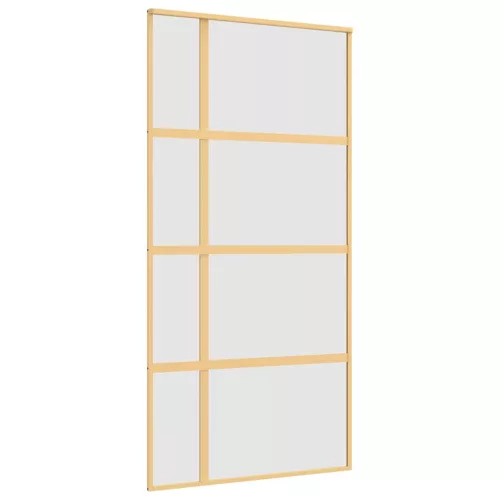 Aranyszínű ESG tejüveg és alumínium tolóajtó 102,5 x 205 cm