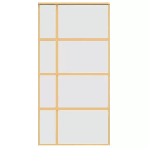 Aranyszínű ESG tejüveg és alumínium tolóajtó 102,5 x 205 cm