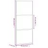 Fekete edzett üveg és alumínium tolóajtó 90 x 205 cm
