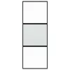 Fekete edzett üveg és alumínium tolóajtó 76 x 205 cm