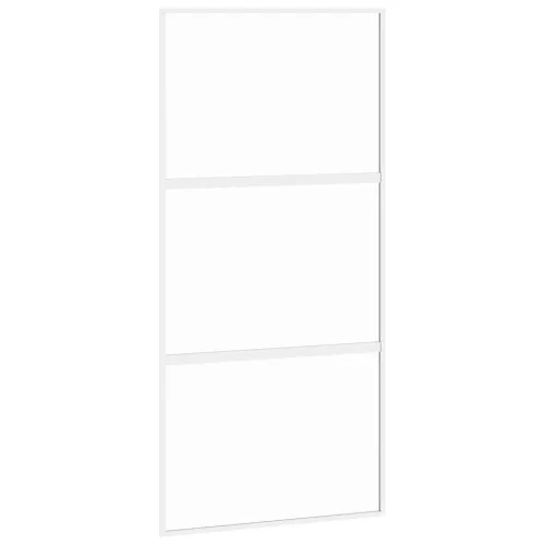 Fehér edzett üveg és alumínium tolóajtó 102,5 x 205 cm