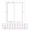 Fekete edzett üveg és alumínium tolóajtó 76 x 205 cm