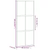Fekete edzett üveg és alumínium tolóajtó 90 x 205 cm