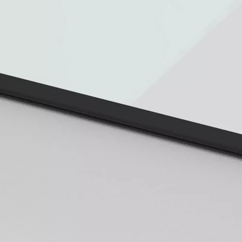 Fekete edzett üveg és alumínium tolóajtó 90 x 205 cm