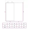 Fekete edzett üveg és alumínium tolóajtó 90 x 205 cm