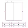 Fekete edzett üveg és alumínium tolóajtó 90 x 205 cm