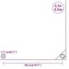 Szürke ponyva 2,5 x 4,5 m 650 g/m²