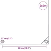 Szürke ponyva 5 x 5 m 650 g/m²