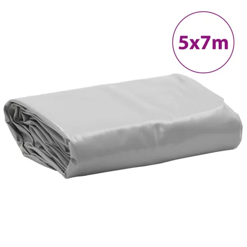 Szürke ponyva 5 x 7 m 650 g/m²