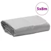 Szürke ponyva 5 x 8 m 650 g/m²
