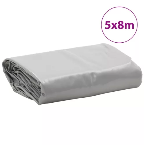 Szürke ponyva 5 x 8 m 650 g/m²