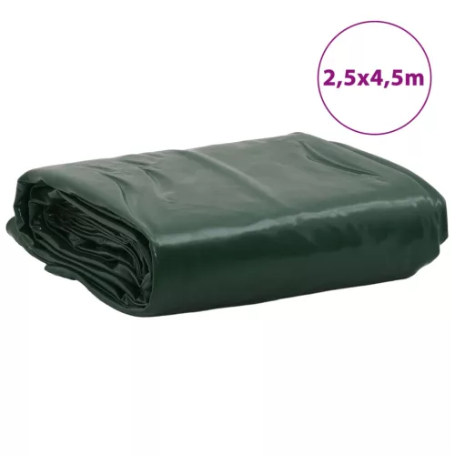 Zöld ponyva 2,5 x 4,5 m 650 g/m²