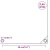 Zöld ponyva 2,5 x 4,5 m 650 g/m²