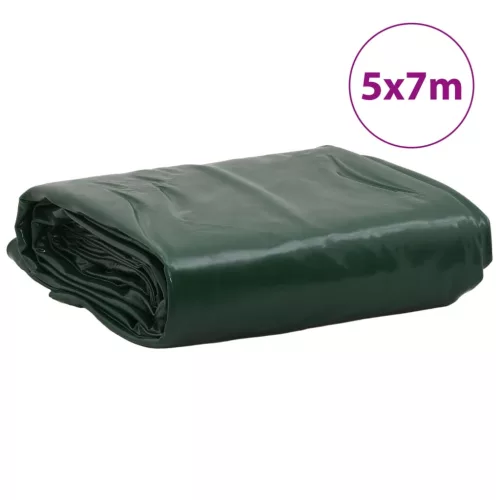 Zöld ponyva 5 x 7 m 650 g/m²