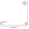 Kék ponyva 1 x 2,5 m 650 g/m²