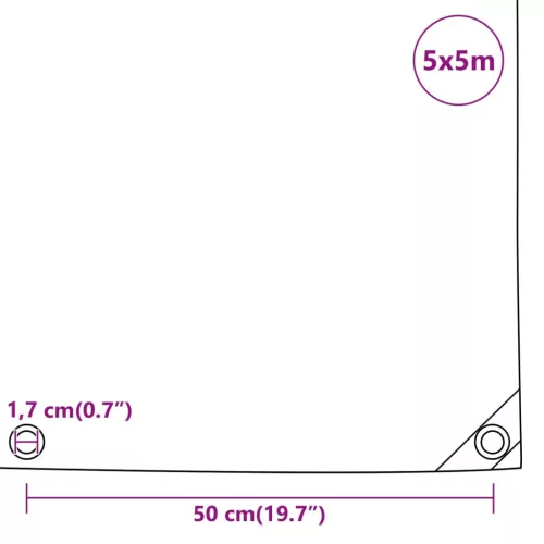 Kék ponyva 5 x 5 m 650 g/m²