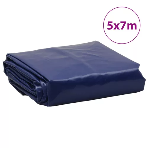 Kék ponyva 5 x 7 m 650 g/m²