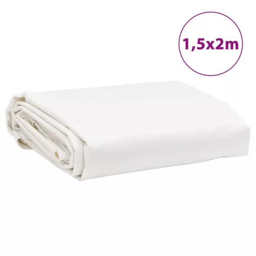 Fehér ponyva 1,5 x 2 m 650 g/m²