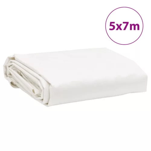 Fehér ponyva 5 x 7 m 650 g/m²