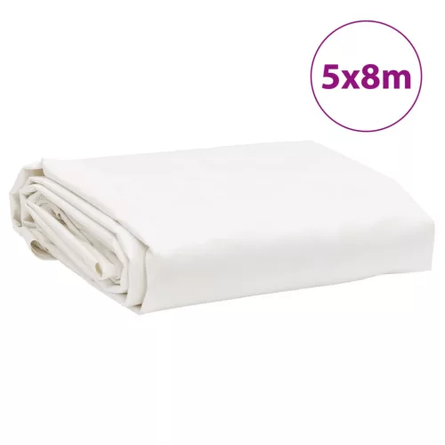 Fehér ponyva 5 x 8 m 650 g/m²