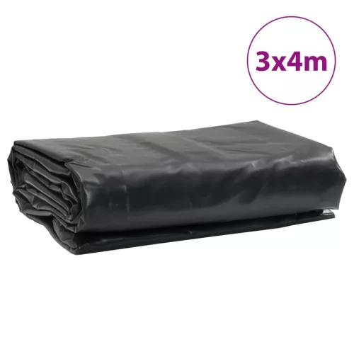 Antracitszürke ponyva 3 x 4 m 650 g/m²