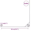 Antracitszürke ponyva 3 x 4 m 650 g/m²