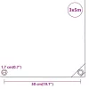 Antracitszürke ponyva 3 x 5 m 650 g/m²
